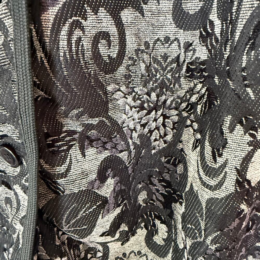 Multiples Black Gray Scroll size 2X tapestry jack… - image 8